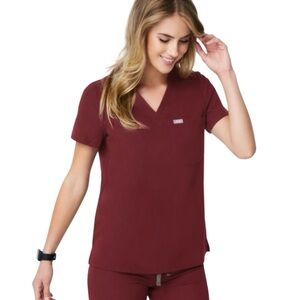 FIGS Technical Collection Burgundy Scrub Too Size Small